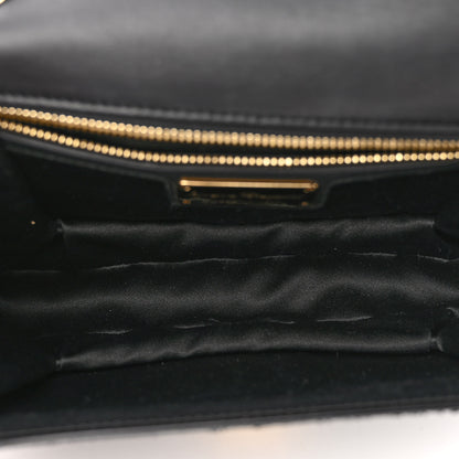 Salvatore Ferragamo Calfskin Sequins Ginny Bow Crossbody Bag Black 5 of 10