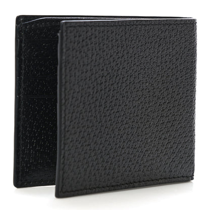 Gucci Calfskin Boar Effect GG Marmont Bi-Fold Wallet Black 3 of 9