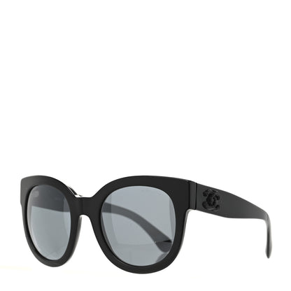 Chanel Acetate Butterfly Signature CC Sunglasses 5358 Black 1 of 8