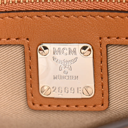 MCM Metallic Visetos Medium Millie Crossbody Bag Berlin Gold 6 of 9