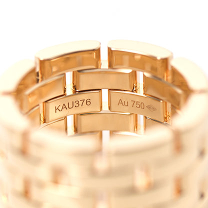 Cartier 18K Yellow Gold Maillon Panthere 5 Rows Ring 54 6.75 5 of 6