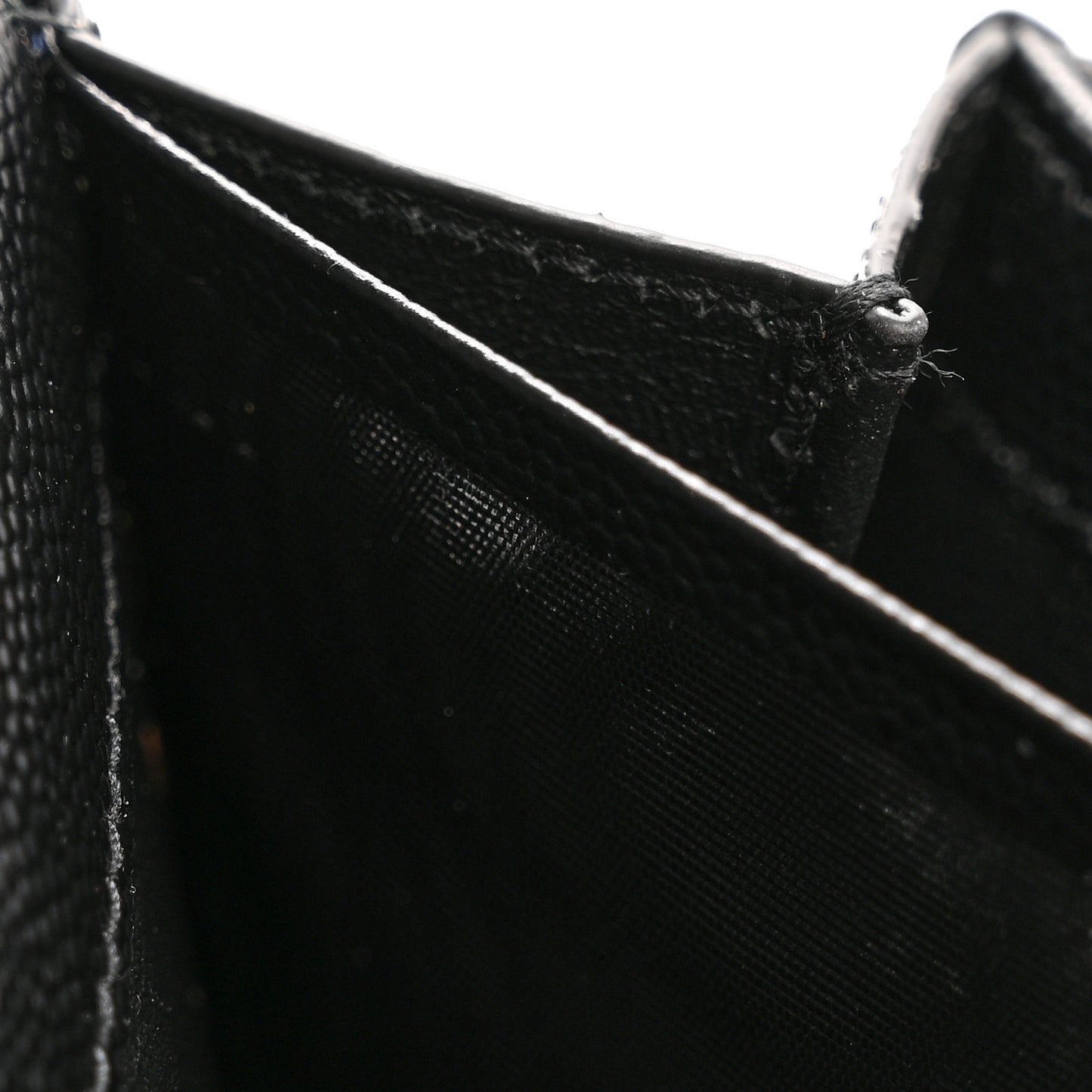 Grain De Poudre Matelasse Chevron Monogram Flap Wallet Black