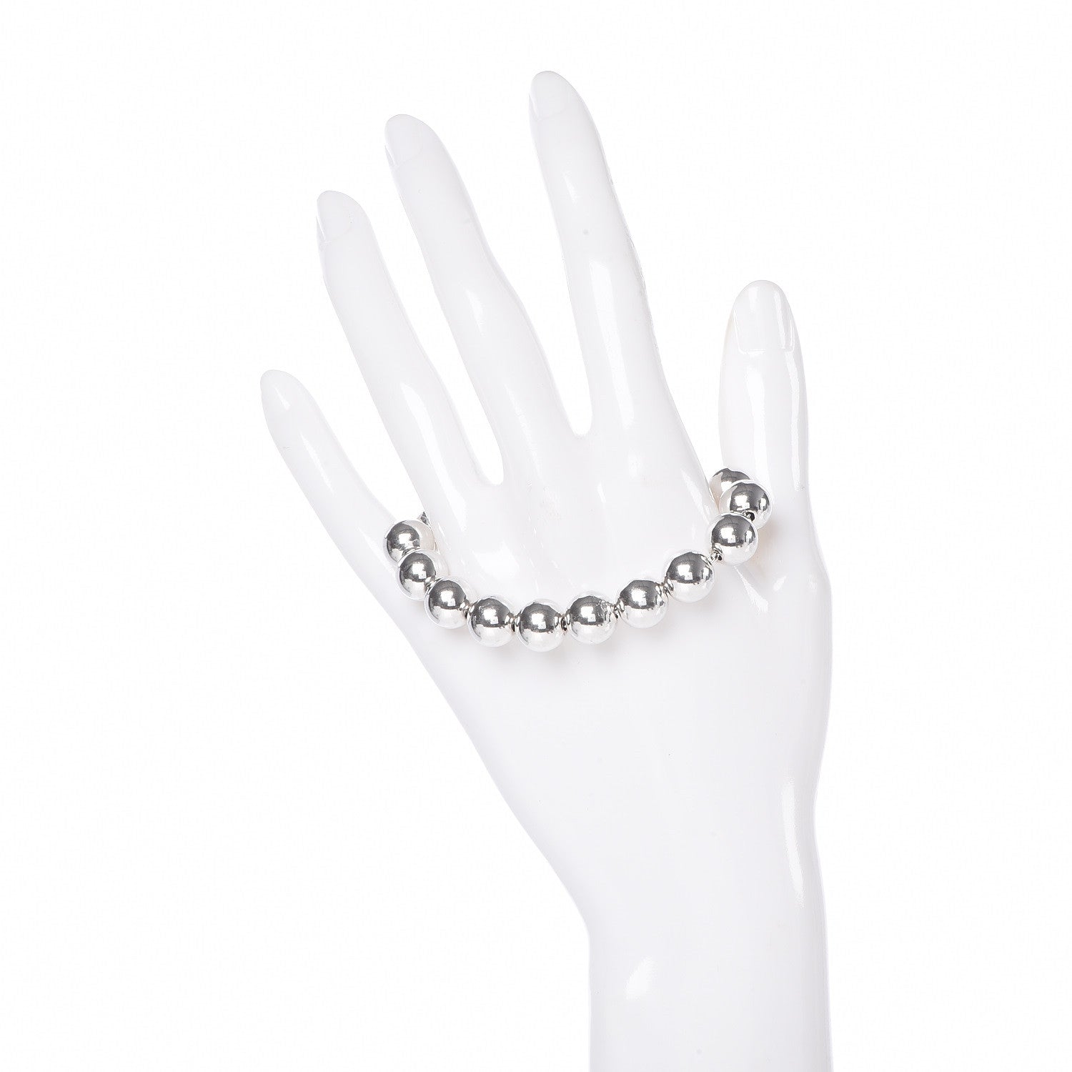 Tiffany Sterling Silver 10mm HardWear Ball Bracelet 2 of 6