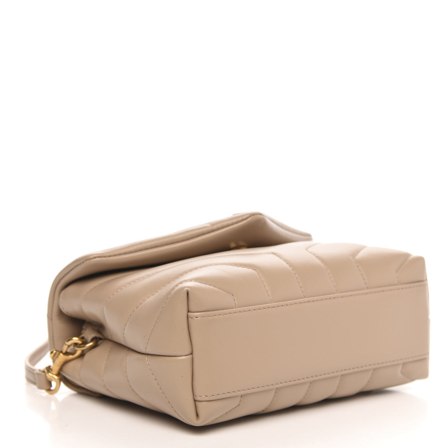 Calfskin Y Quilted Monogram Toy Loulou Crossbody Bag Dark Beige