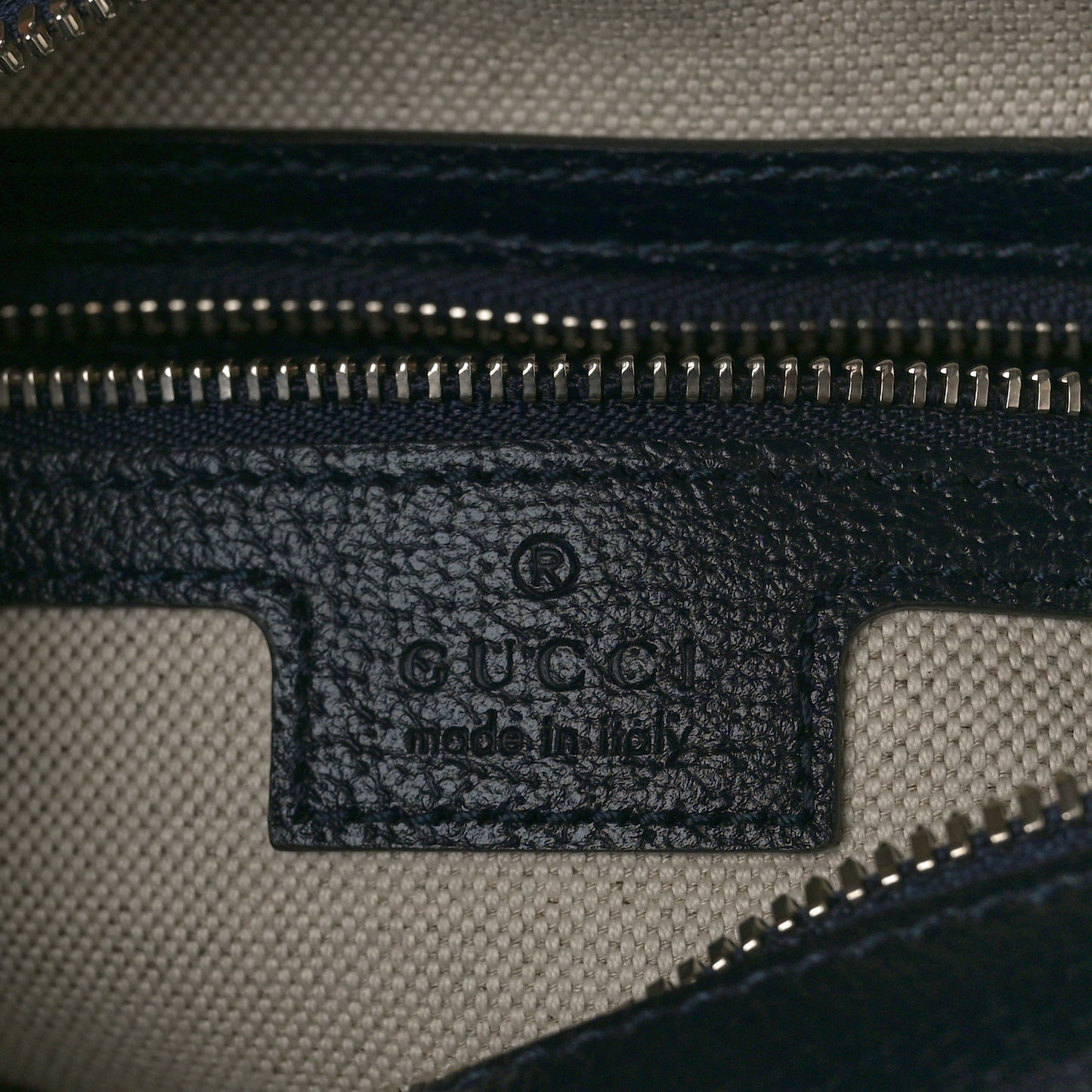 GG Supreme Monogram Textured Dollar Calfskin Web Studded Mini Ophidia Flap Shoulder Bag Beige Blue