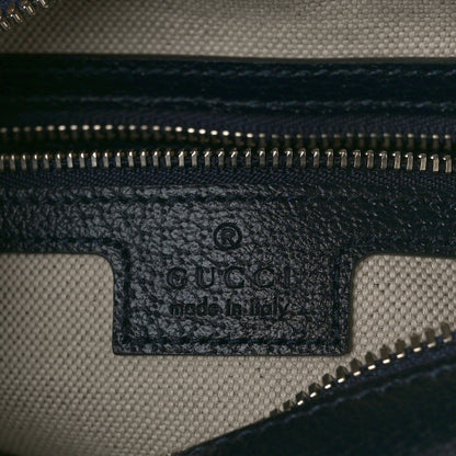 Gucci GG Supreme Monogram Textured Dollar Calfskin Web Studded Mini Ophidia Flap Shoulder Bag Beige Blue 6 of 10