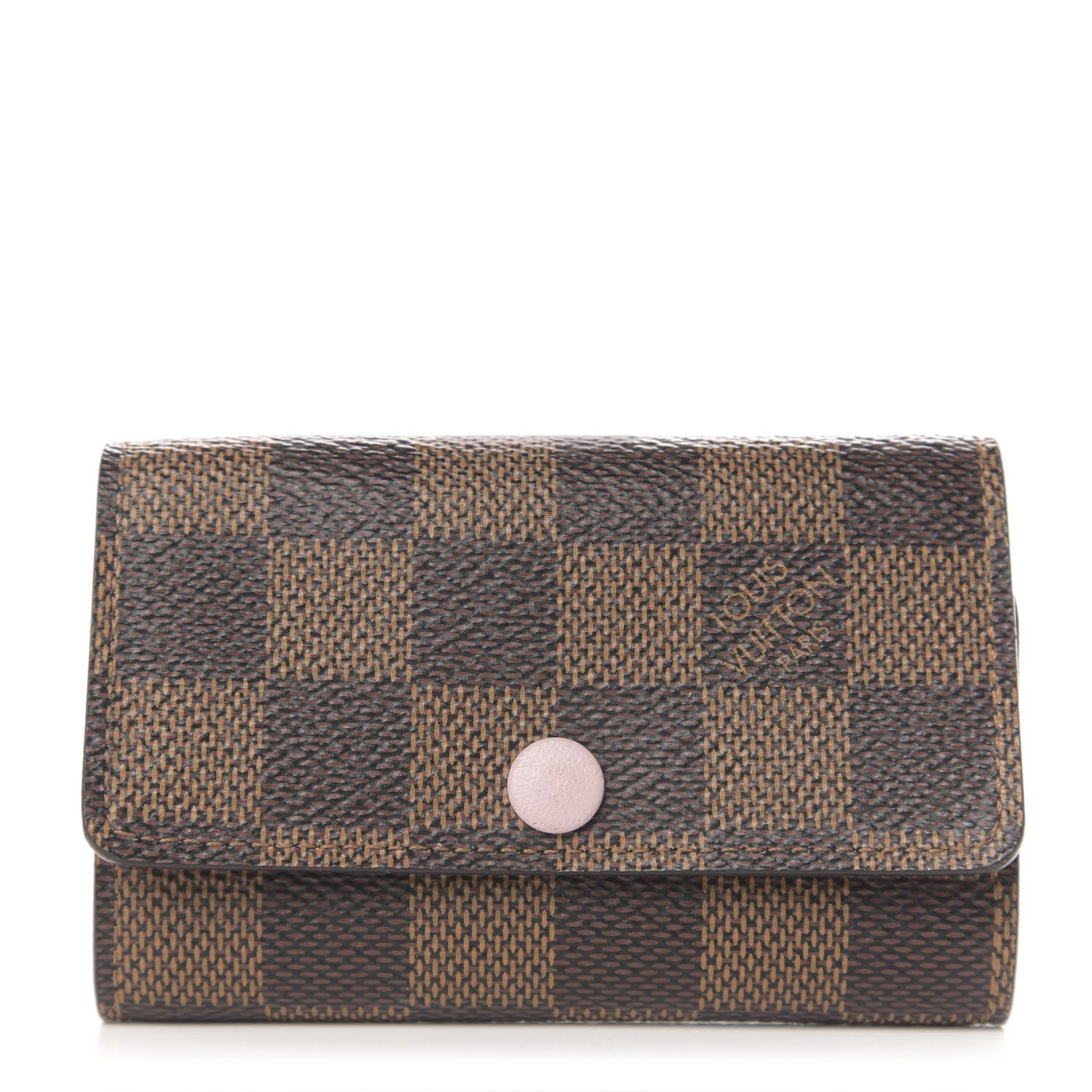 Damier Ebene Multicles 6 Key Holder Rose Ballerine