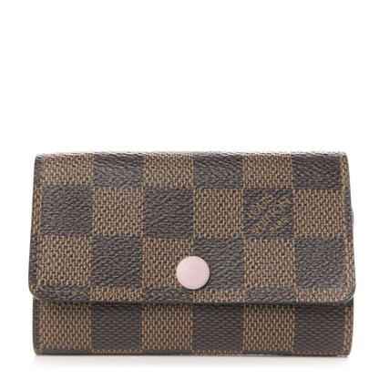 Louis Vuitton Damier Ebene Multicles 6 Key Holder Rose Ballerine 1 of 7
