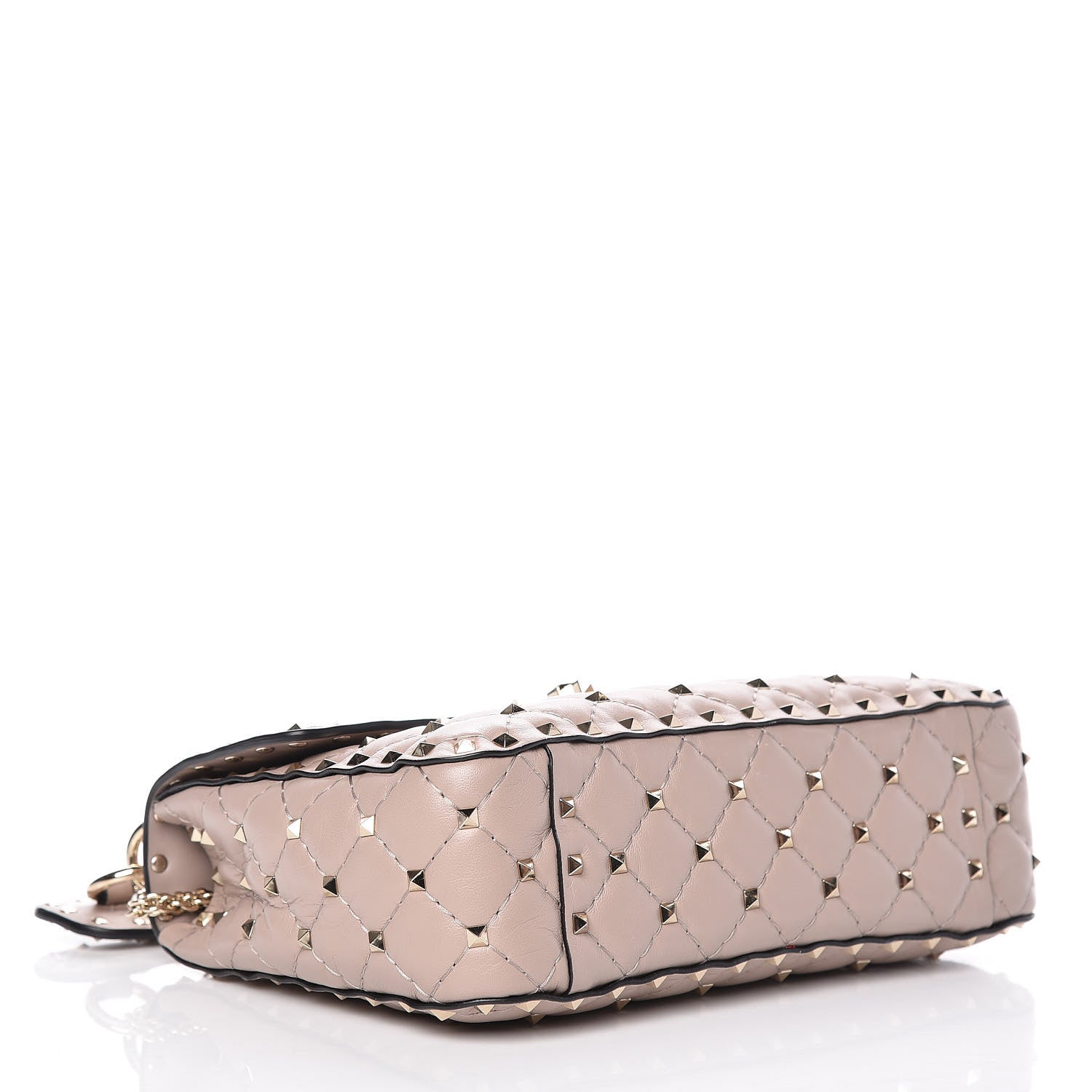 Valentino Garavani Lambskin Medium Rockstud Spike Shoulder Bag Poudre 4 of 10