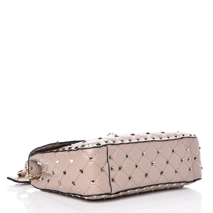 Valentino Garavani Lambskin Medium Rockstud Spike Shoulder Bag Poudre 4 of 10