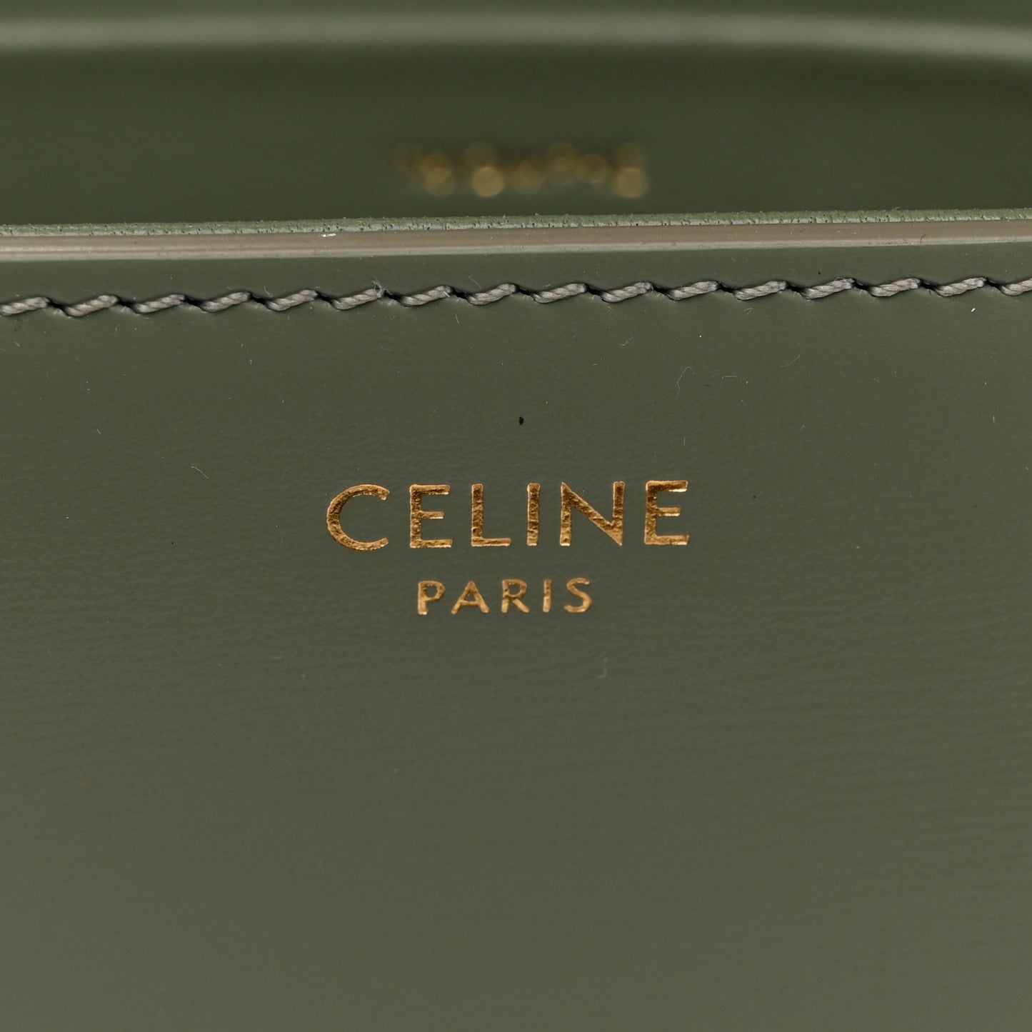Shiny Calfskin Triomphe Shoulder Bag Celadon