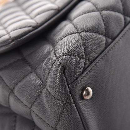Chanel Caviar Quilted Small Coco Handle Flap Gray 8 of 11