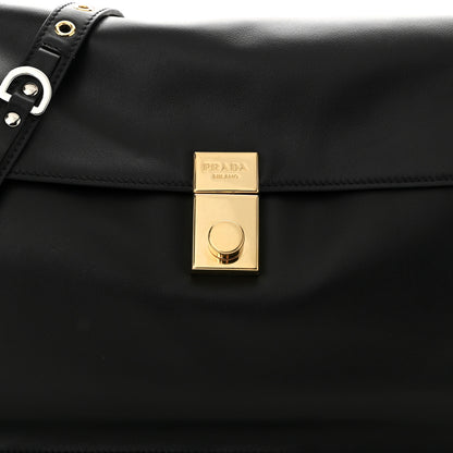 Prada Calfskin Large Soft Sound Shoulder Bag Black 9 of 11