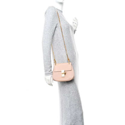 Chloe Grained Lambskin Mini Drew Shoulder Bag Cement Pink 2 of 12