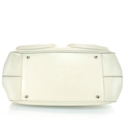 Christian Dior Leather Medium Detective Satchel White 5 of 9
