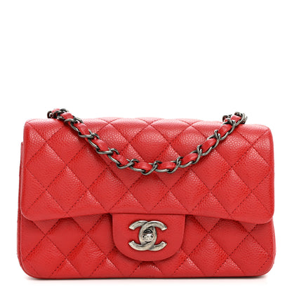 Chanel Caviar Quilted Mini Rectangular Flap Red 1 of 11