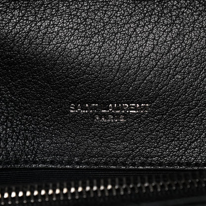 Saint Laurent Sheepskin Matelasse Chevron Monogram Medium College Bag Black 8 of 11