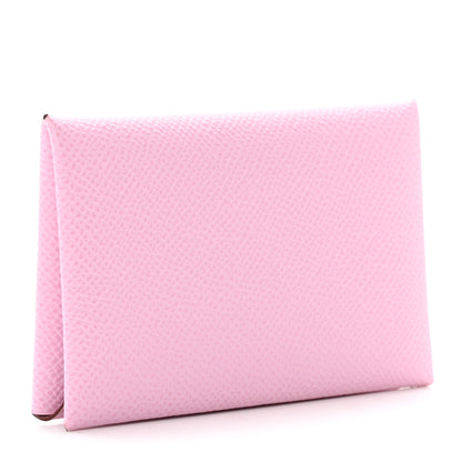 Hermes Epsom Calvi Card Case Mauve Sylvestre 3 of 6