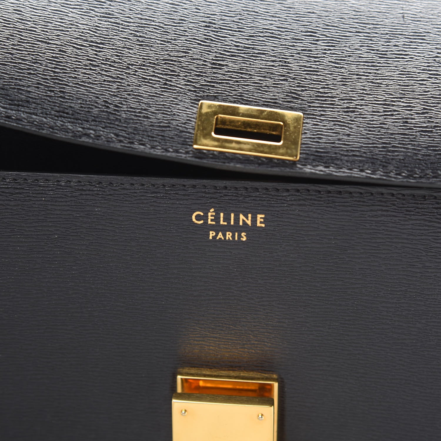 Celine Liege Calfskin Medium Classic Box Bag Black 6 of 12