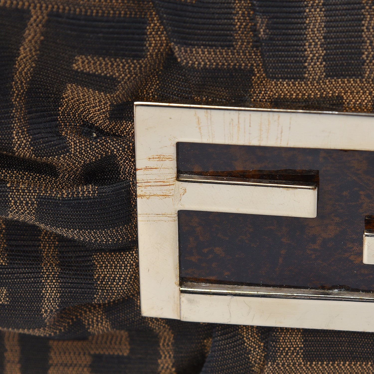 Fendi Zucca Patent Mia Hobo Tobacco 13 of 15