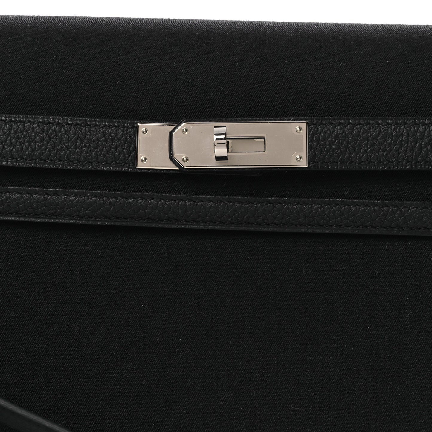 Woolycot Togo Kelly Depeches 25 Pouch Black