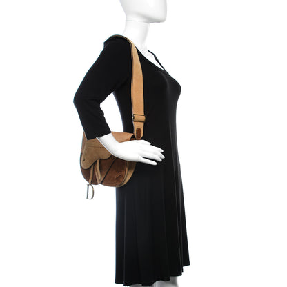 Christian Dior Suede Pony Hair Saddle Bag Brown 2 of 16