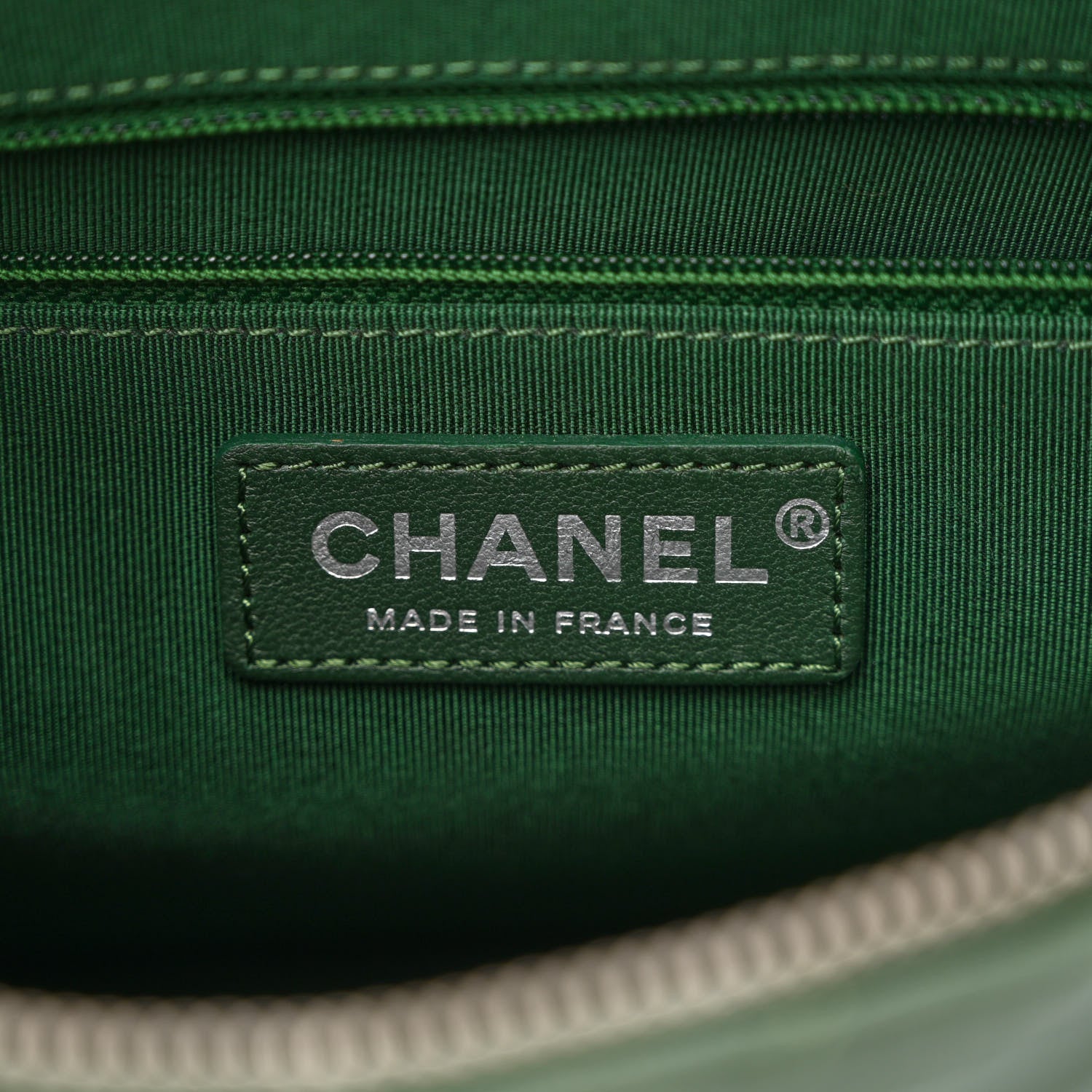 Chanel Aged Calfskin Quilted Large Working Vibe Camera Case Khaki 6 of 13