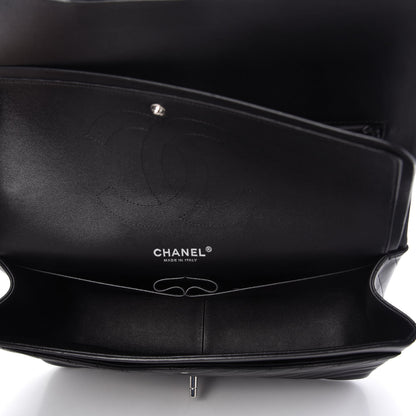 Chanel Lambskin Chevron Quilted Jumbo Double Flap Black 5 of 10