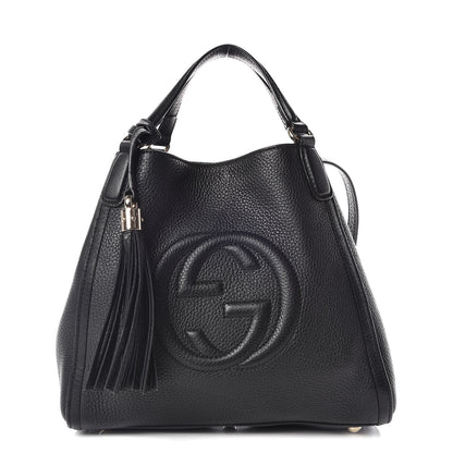 Gucci Pebbled Calfskin Small Soho Shoulder Bag Black 1 of 12