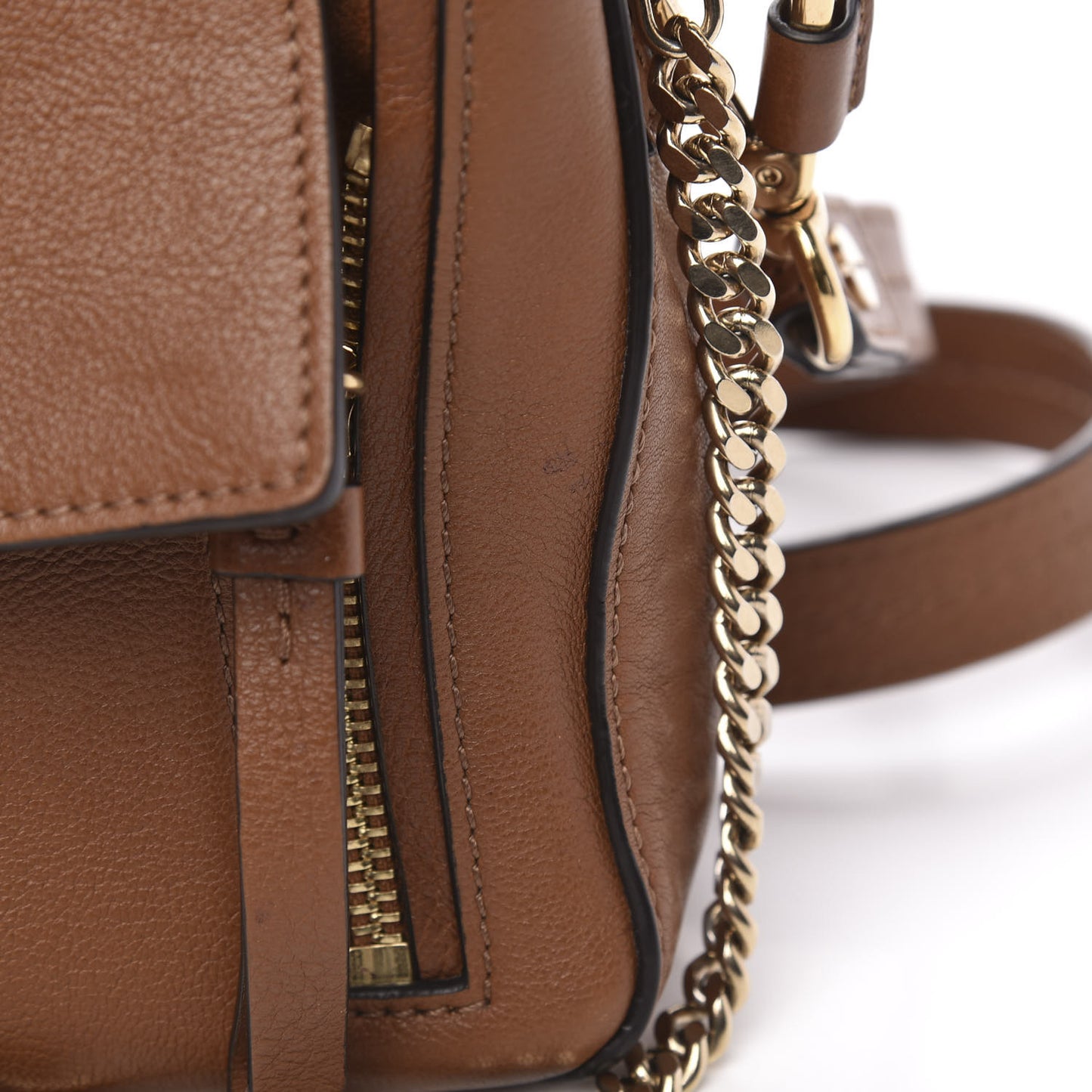 Calfskin Mini Faye Day Shoulder Bag Tan