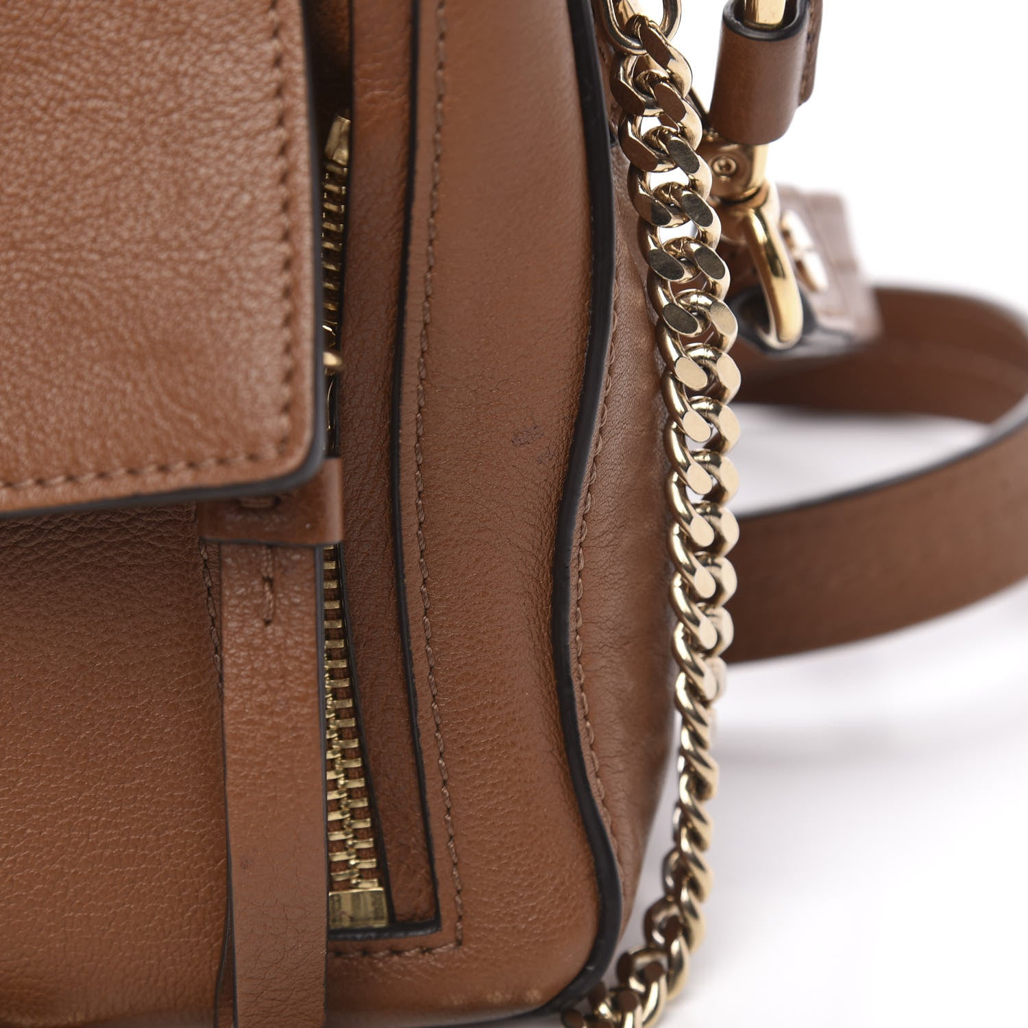 Chloe Calfskin Mini Faye Day Shoulder Bag Tan 12 of 13