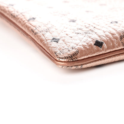 MCM Metallic Visetos Medium Crossbody Pouch Champagne 9 of 10