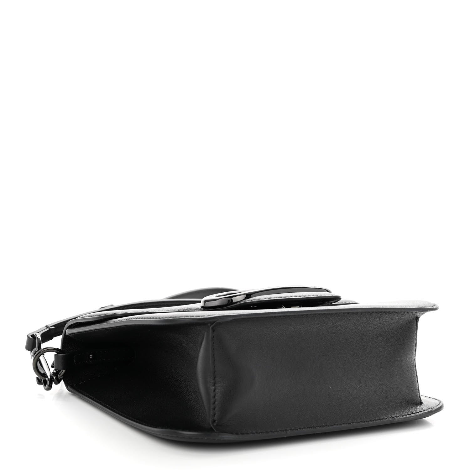 Valentino Garavani Calfskin Monochrome VLogo Loco Flap Shoulder Bag Black 4 of 10