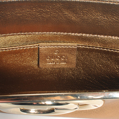 Gucci Metallic Calfskin Britt Clutch Bronze 6 of 7