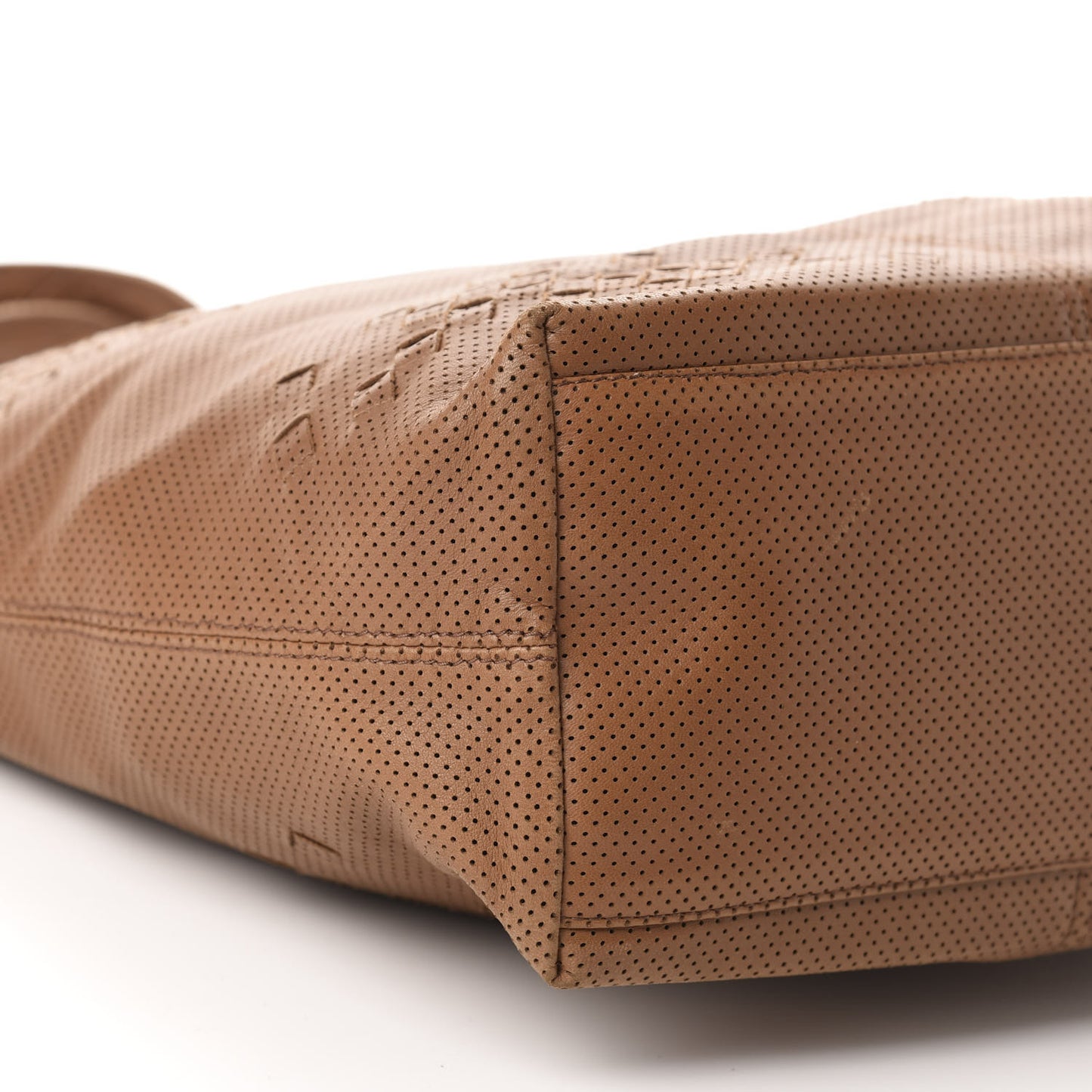 Nappa Intrecciato Perforated Regent Tote Noce