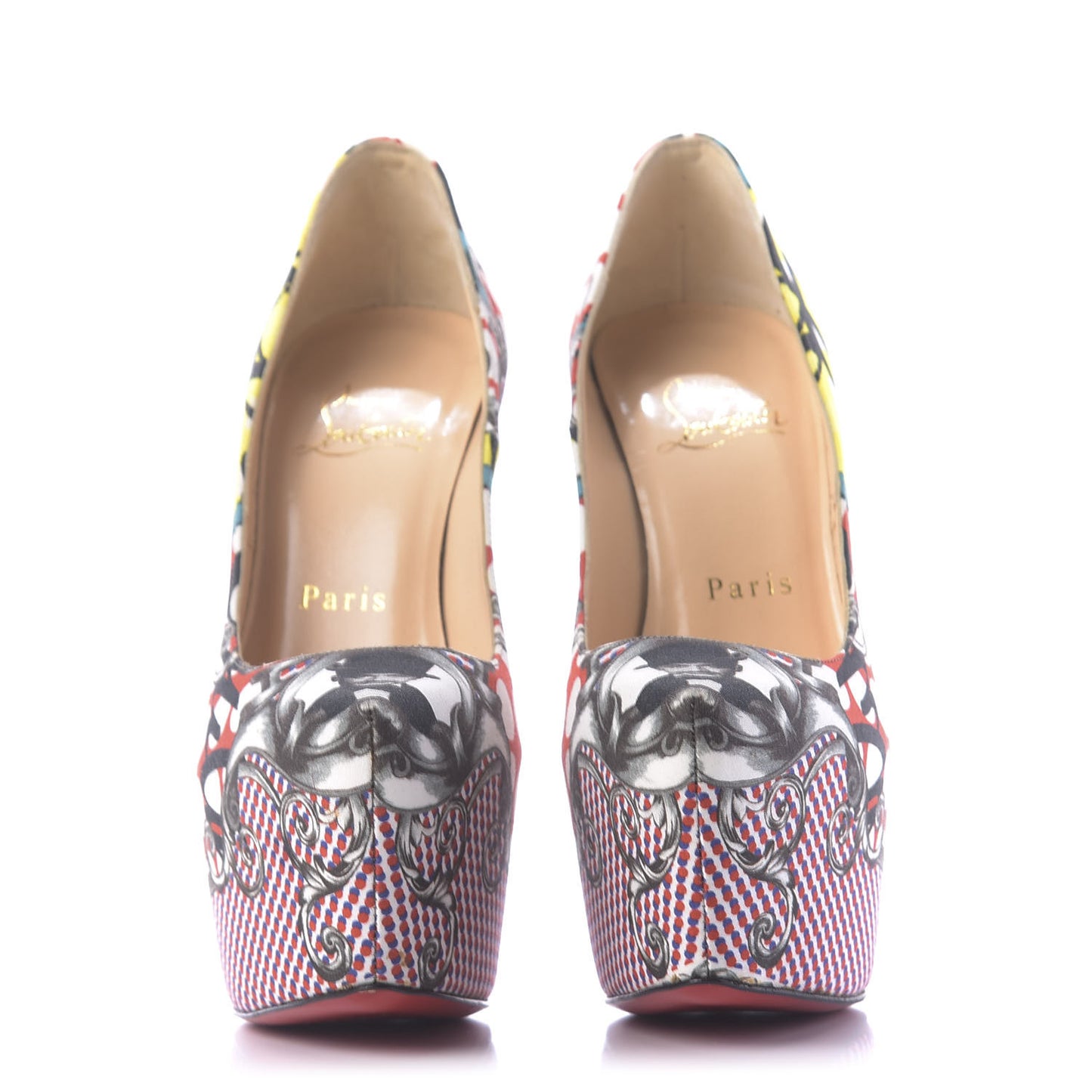 Fabric Loubi Print Daffodile 160 Pumps 35 Multicolor