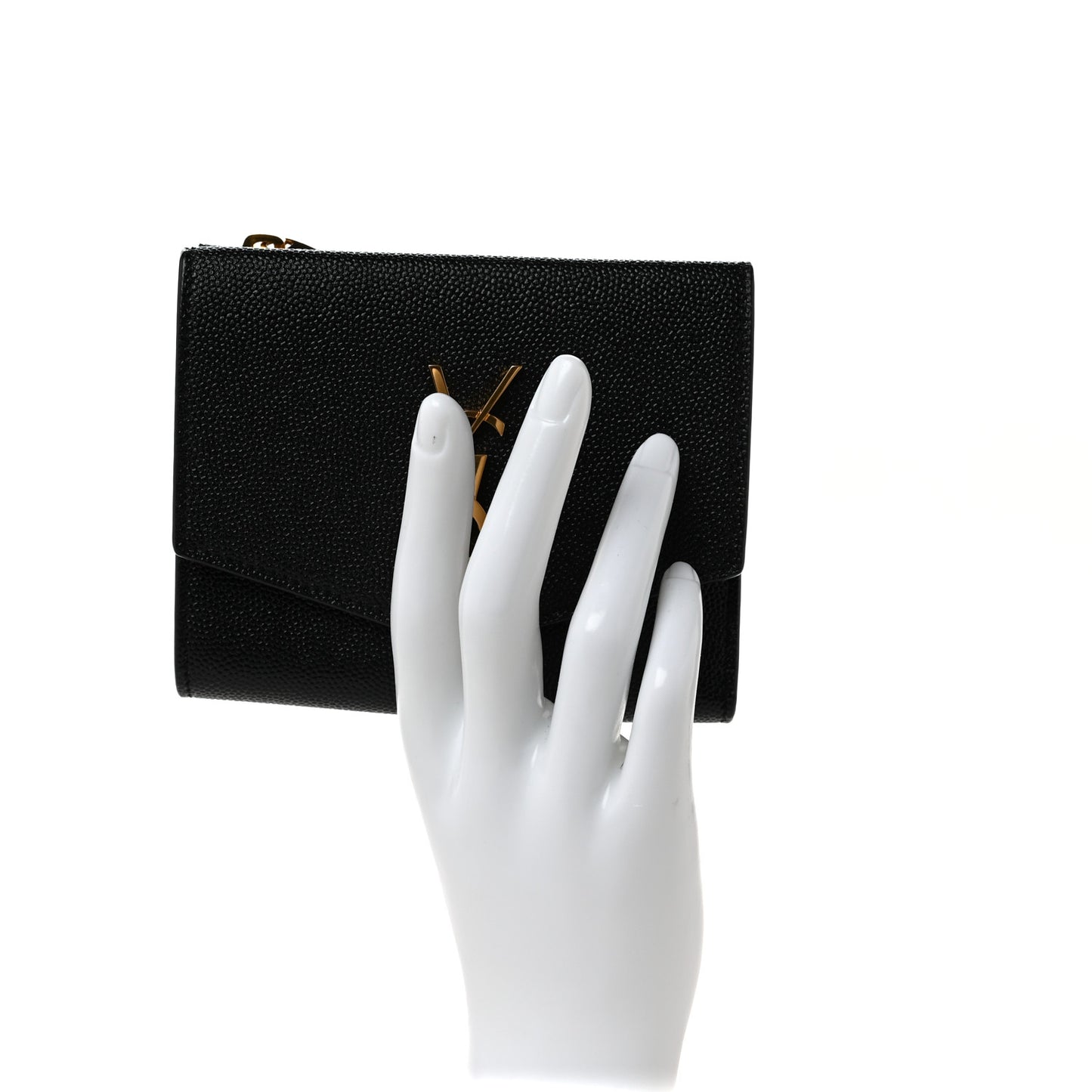 Grain De Poudre Monogram Bi-Fold Wallet Black