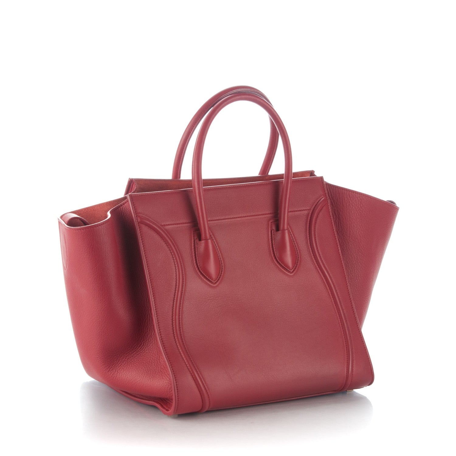 Celine Supple Calfskin Medium Phantom Luggage Red 3 of 13