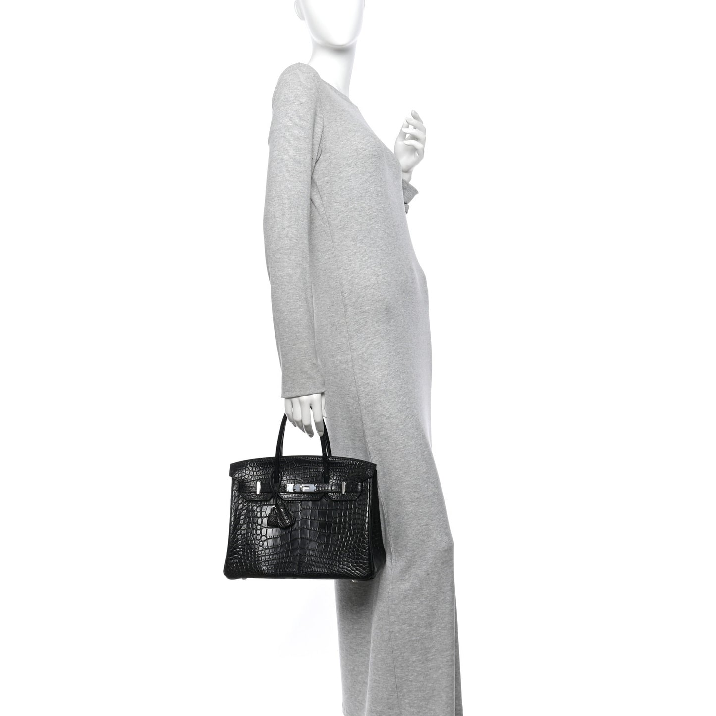 Matte Alligator Birkin 30 Black