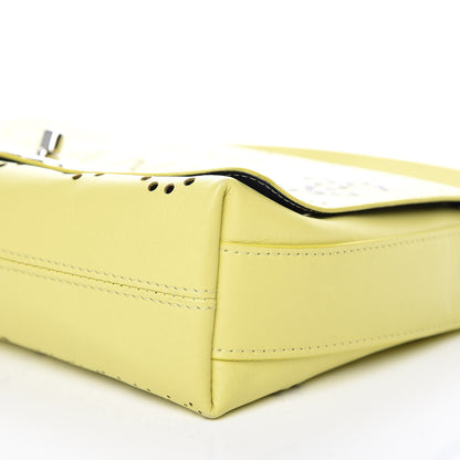 Chanel Calfskin Tweed Piercing Light Flap Bag Yellow White Green 7 of 11