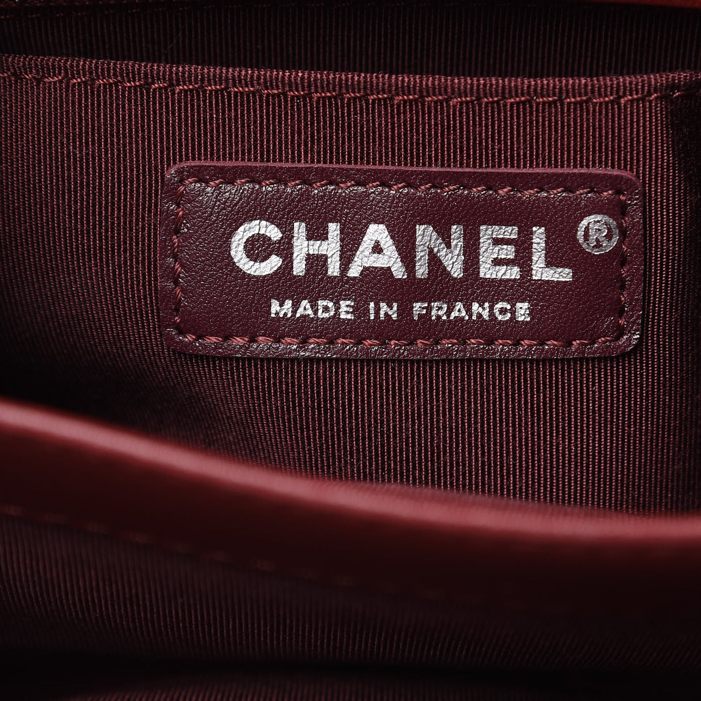 Calfskin Braided Medium Chic Flap Burgundy