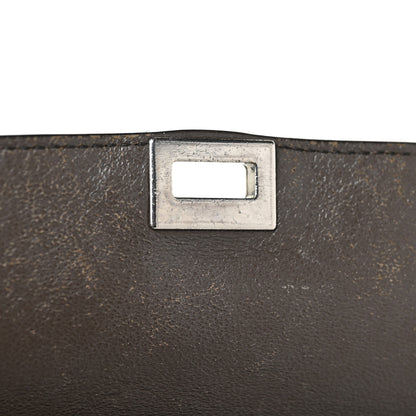 Celine Smooth Calfskin Suede Large Tri-Color Trapeze Brown 14 of 24