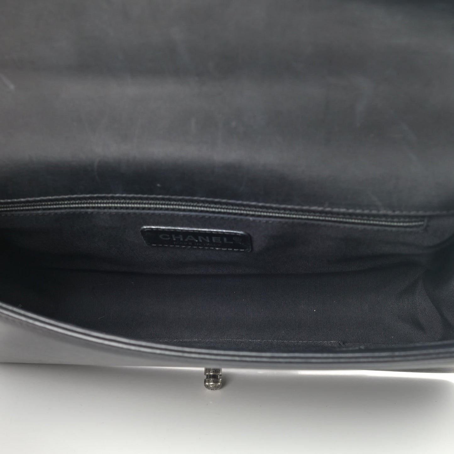 Lambskin Quilted New Medium Boy Flap Black
