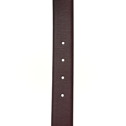 Chanel Calfskin Lambskin Metal Chain Reversible Belt 90 36 Black Burgundy 6 of 8
