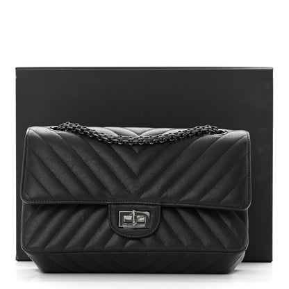 Chanel Sheepskin Chevron Quilted 2.55 Reissue 225 Double Flap So Black 14 of 14