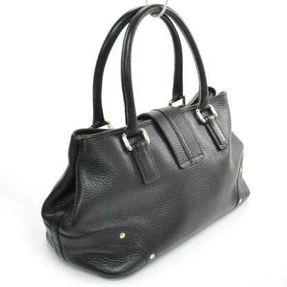 Burberry Pebbled Leather Satchel Black 3 of 9