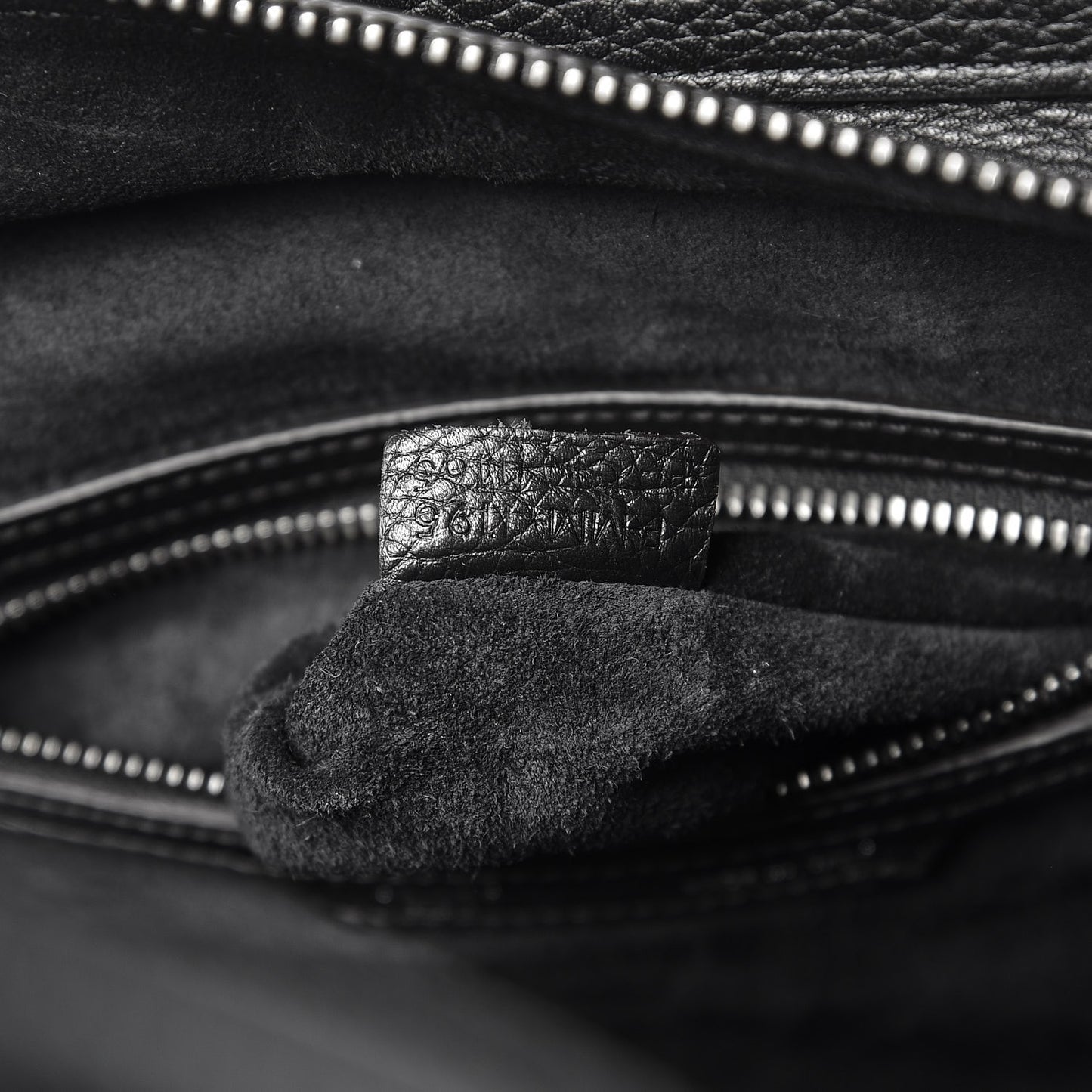 Drummed Calfskin Micro Luggage Black