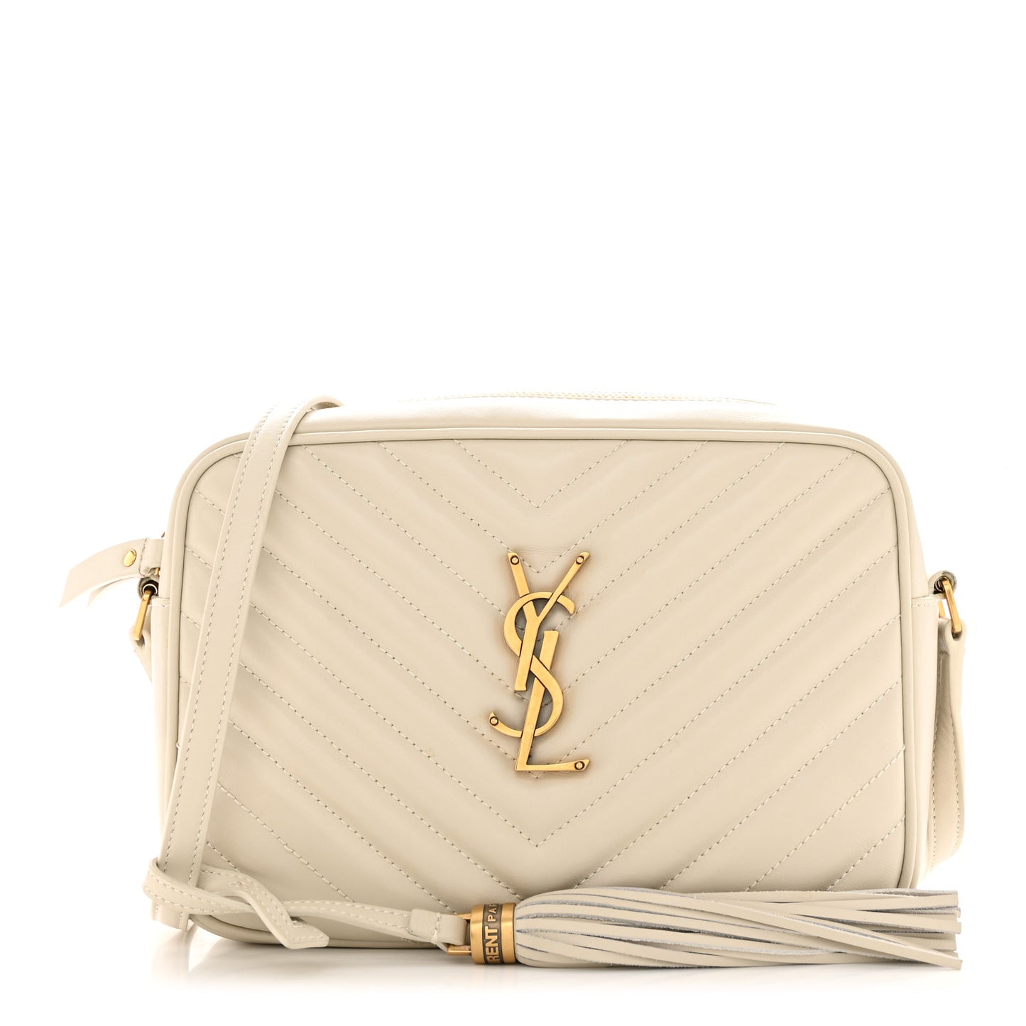 Calfskin Matelasse Monogram Lou Camera Bag Crema Soft