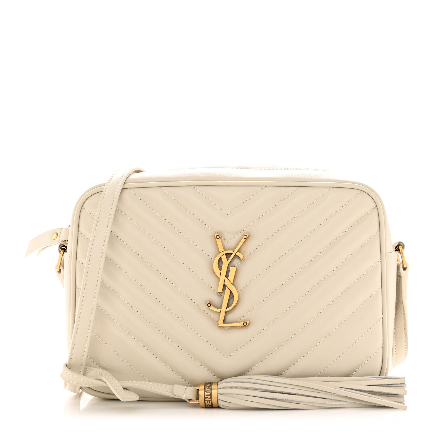 Saint Laurent Calfskin Matelasse Monogram Lou Camera Bag Crema Soft 1 of 10