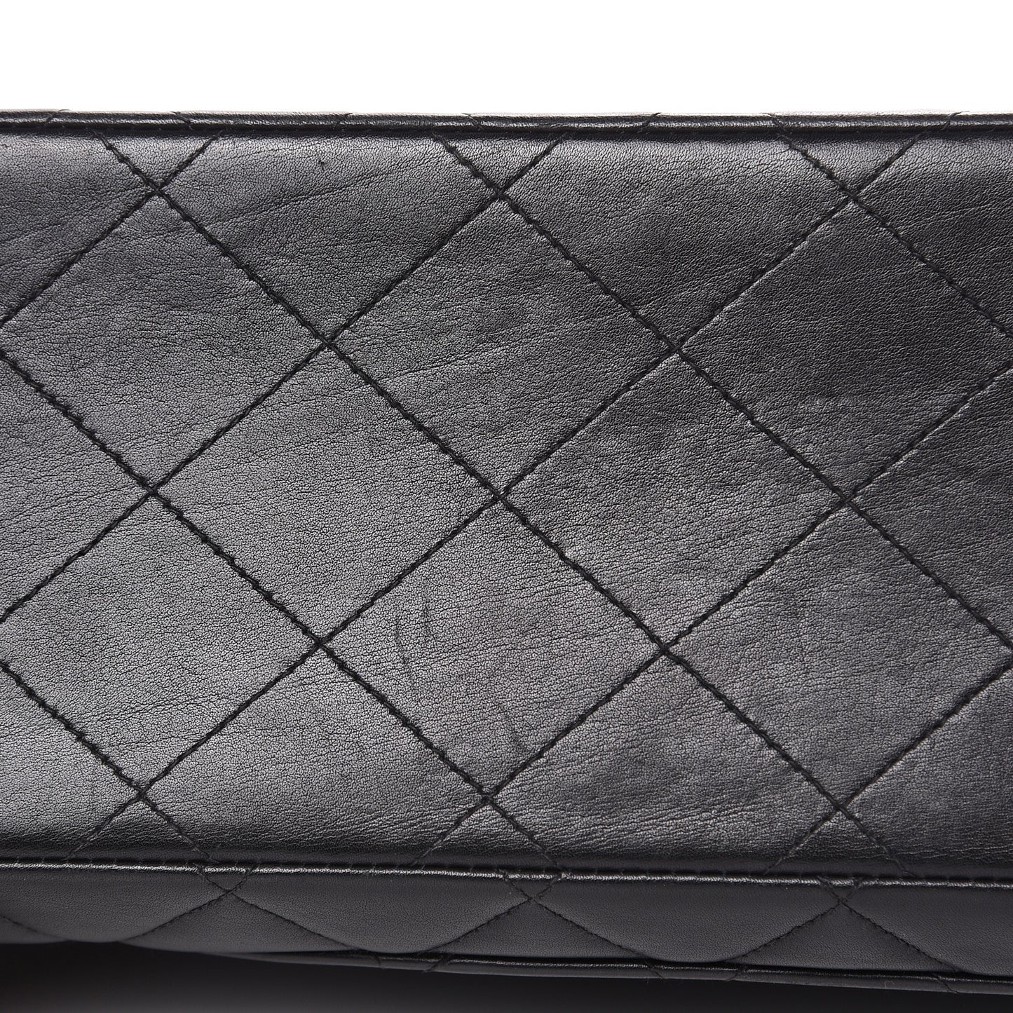Lambskin Quilted XL Jumbo Single Flap Black